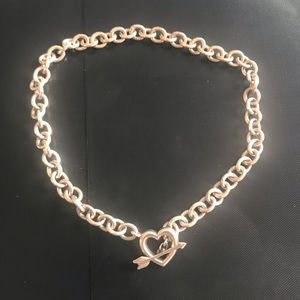 Rare Authentic Tiffany & co heart & arrow toggle necklace